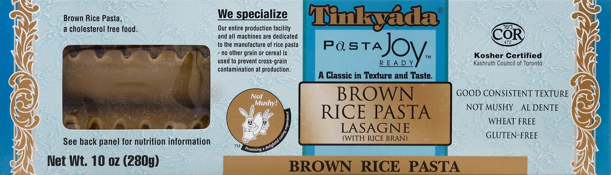 slide 4 of 4, Tinkyada Tnkyda Lasagna Brown Rice, 10 oz