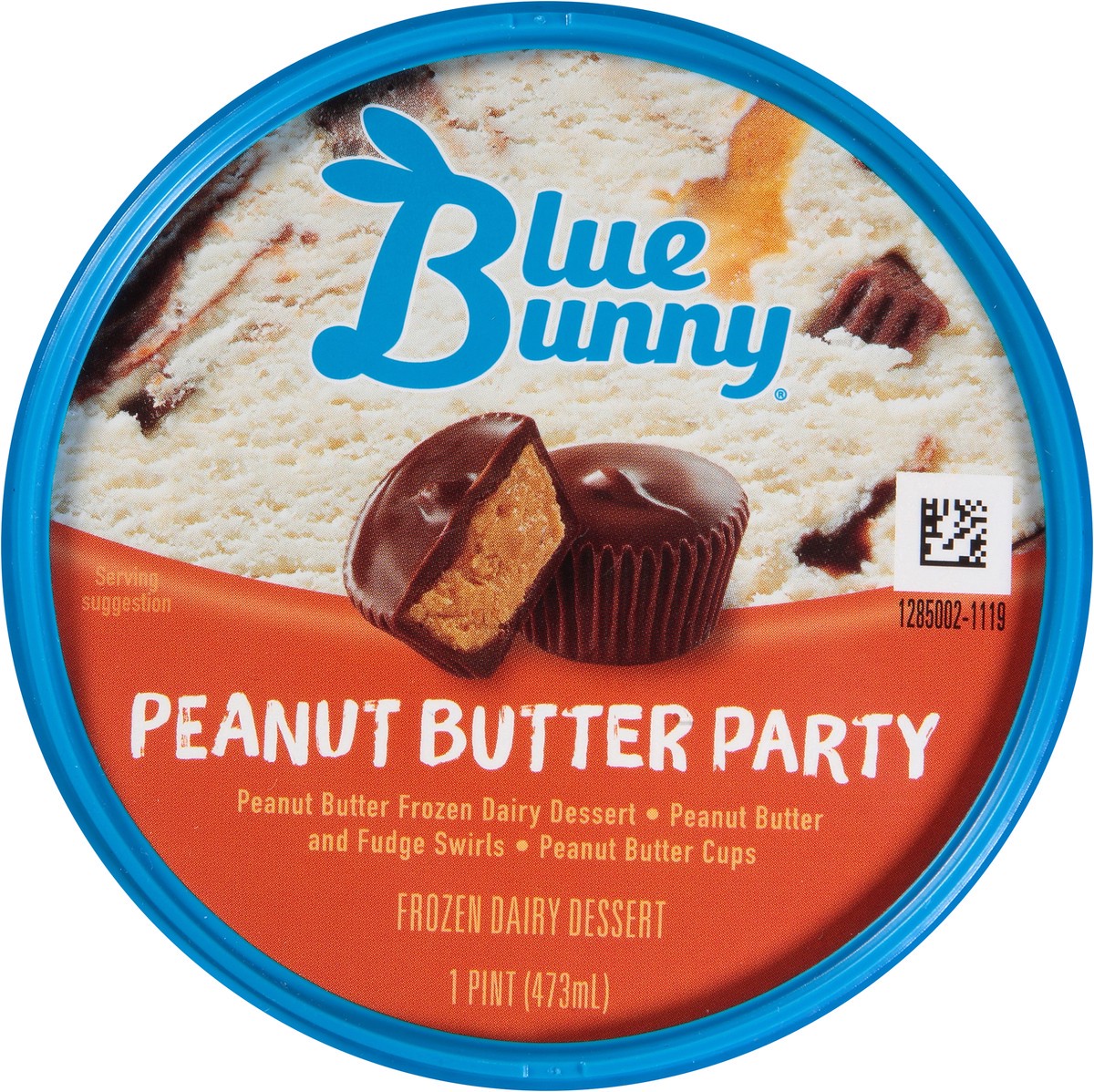 slide 3 of 9, Blue Bunny Peanut Butter Party Frozen Dairy Dessert 1 pt, 1 pint