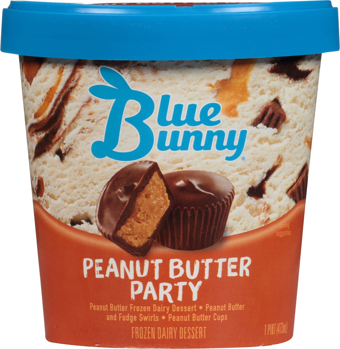 slide 7 of 9, Blue Bunny Peanut Butter Party Frozen Dairy Dessert 1 pt, 1 pint