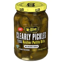 Mt. Olive Clearly Pickles Kosher Petite Dills