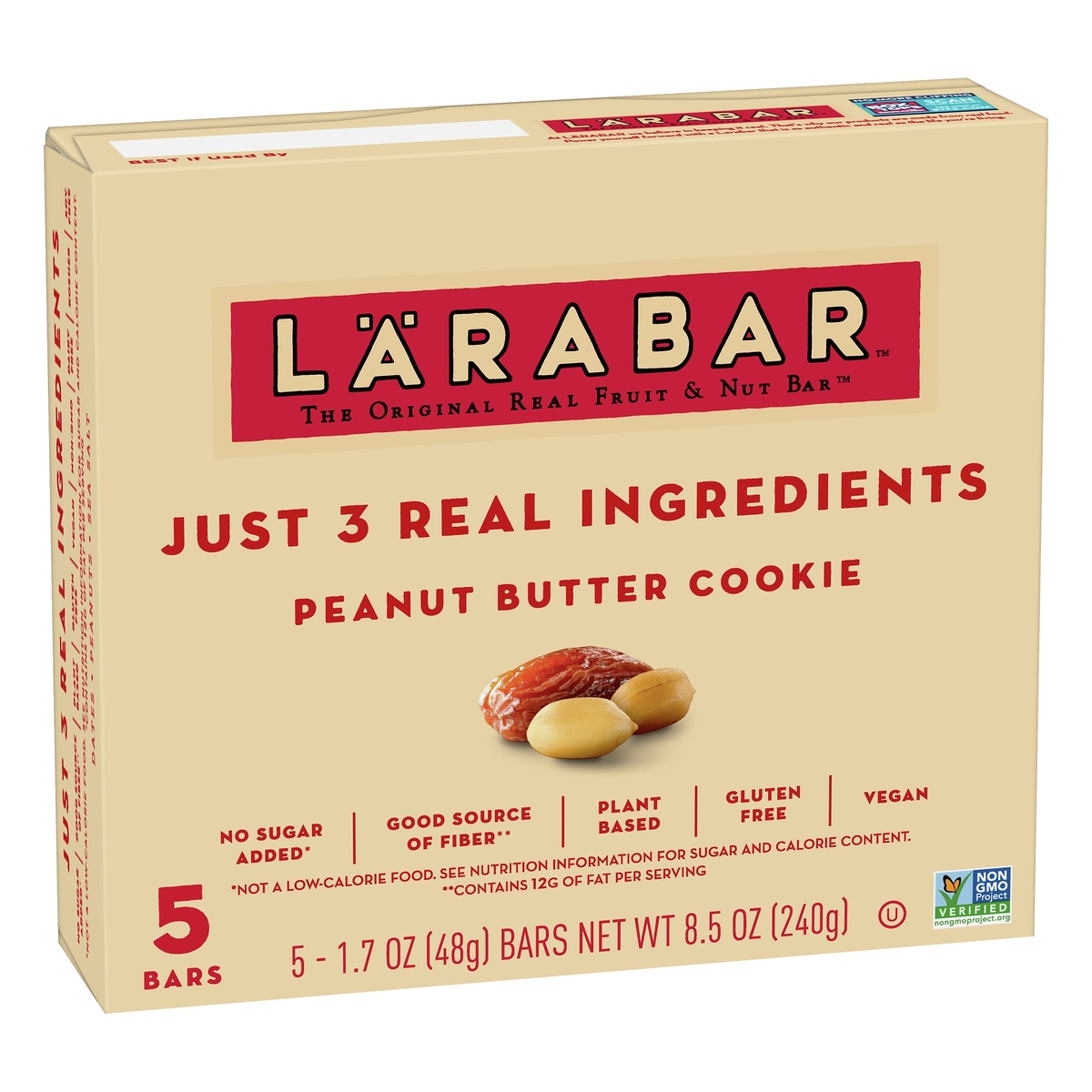 slide 2 of 10, LÄRABAR Fruit And Nut Bar Peanut Butter Cookie, 5 ct