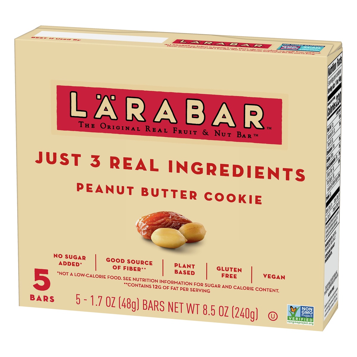 slide 3 of 10, LÄRABAR Fruit And Nut Bar Peanut Butter Cookie, 5 ct