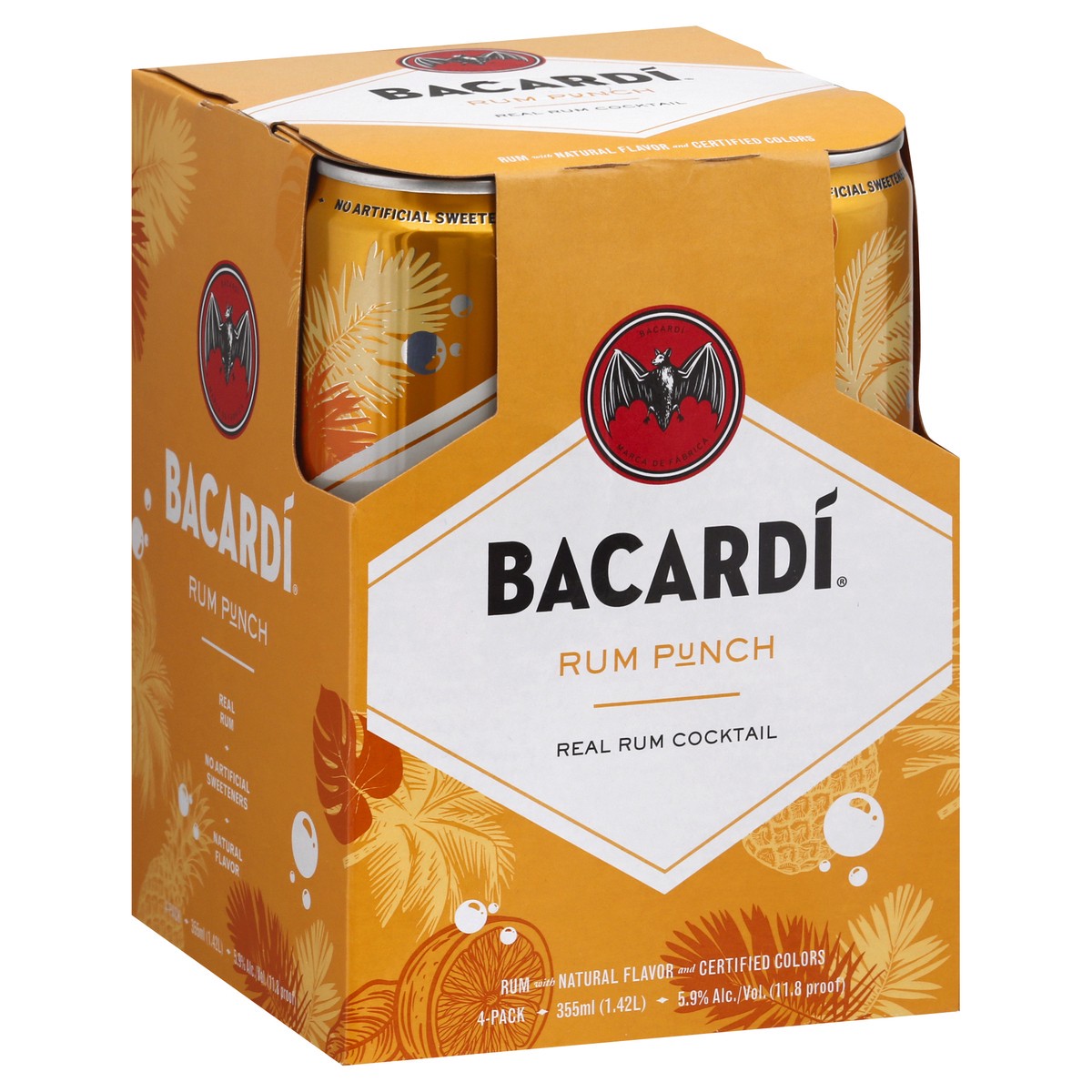 slide 4 of 9, Bacardí Bacardi Rum Punch 4Pk, 355 ml