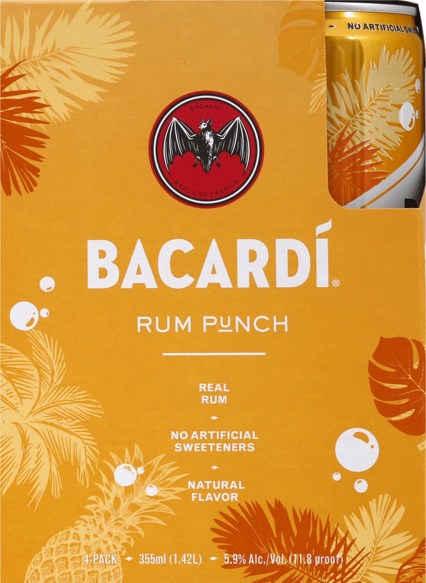slide 9 of 9, Bacardí Bacardi Rum Punch 4Pk, 355 ml