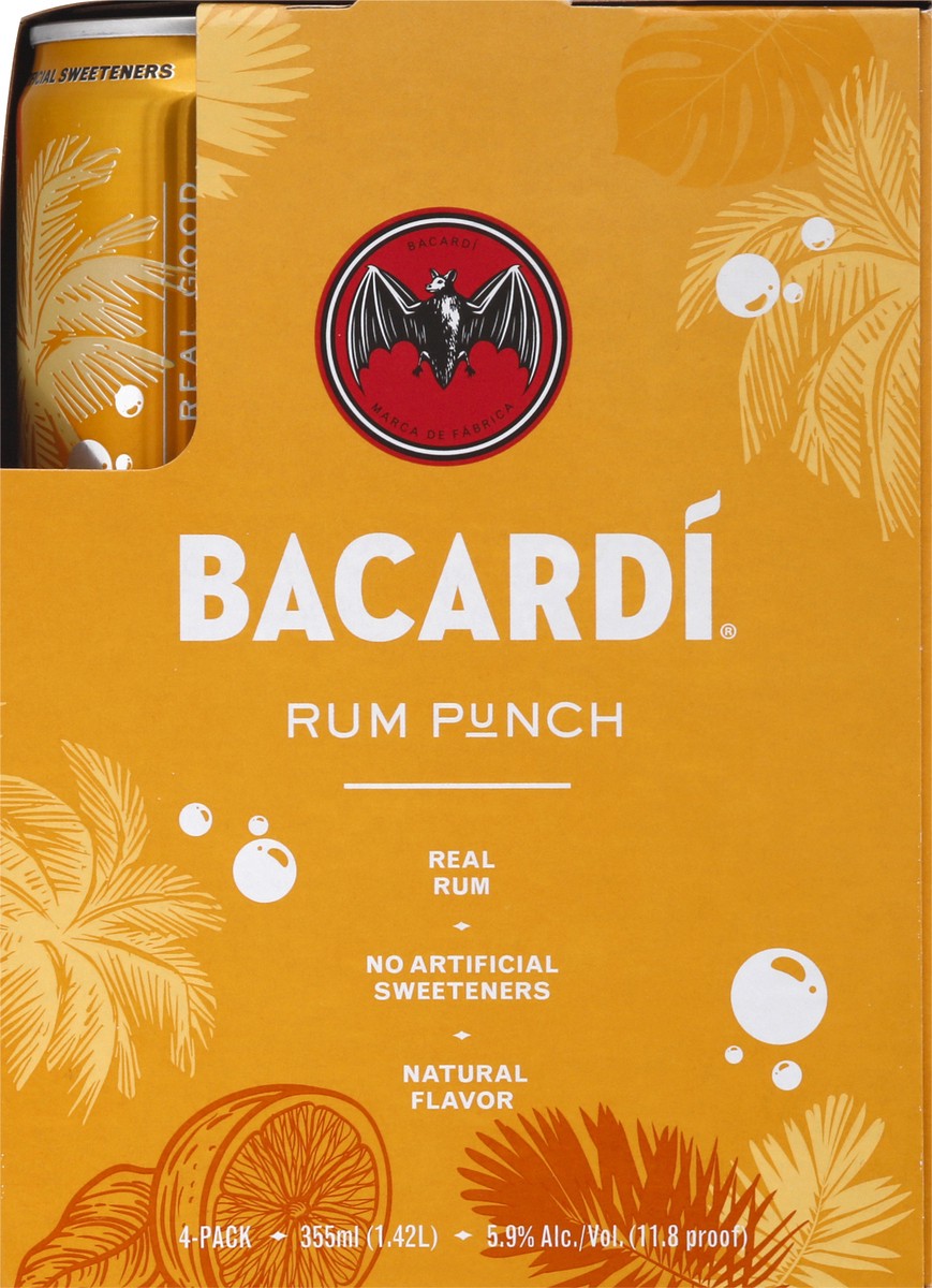 slide 8 of 9, Bacardí Bacardi Rum Punch 4Pk, 355 ml