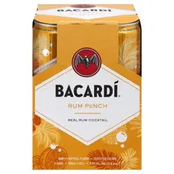 Bacardi 4 Pack Rum Punch Cocktail 4 - 355 ml Cans