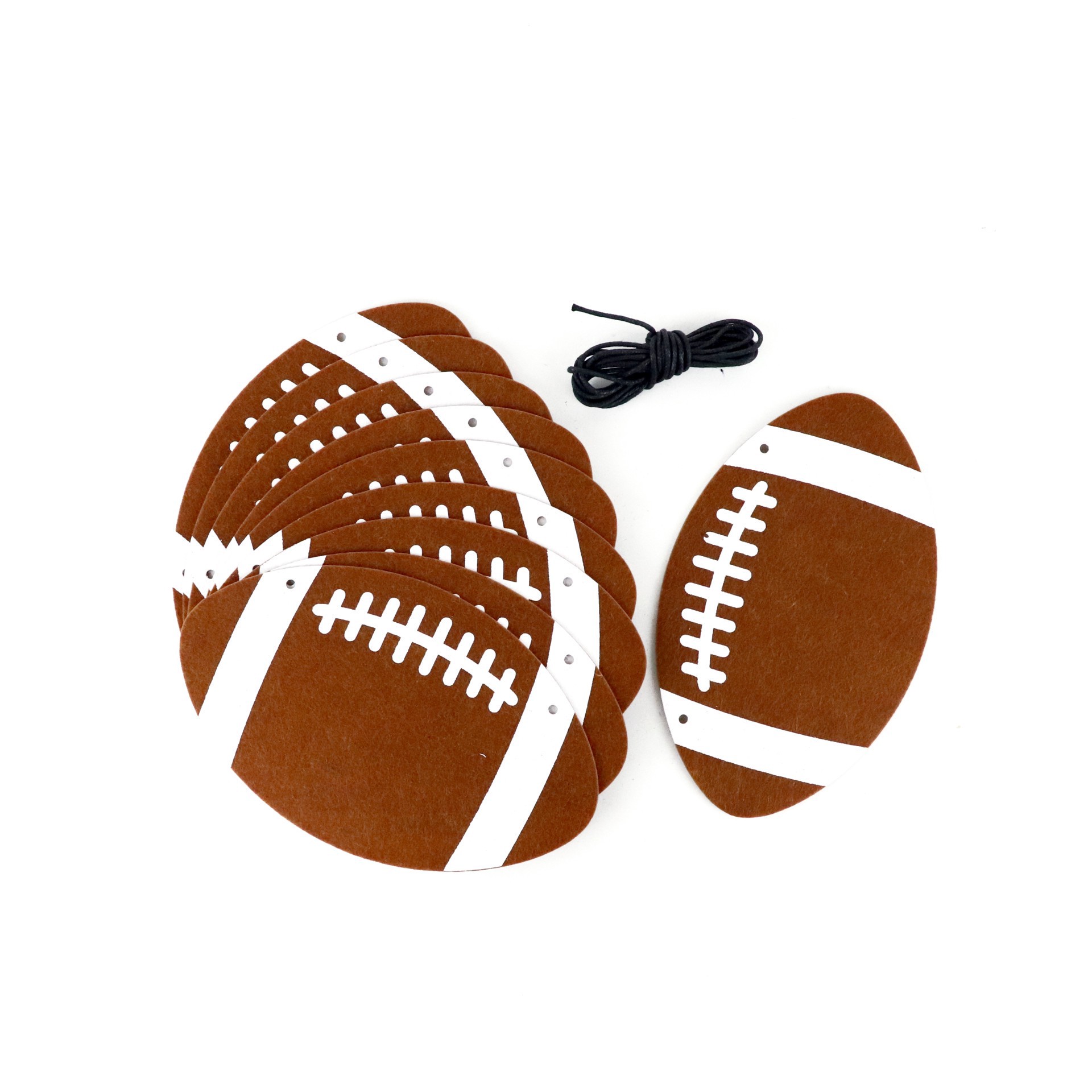 slide 2 of 3, 8ft. Football Felt Garland By Celebrate It, 8 ft