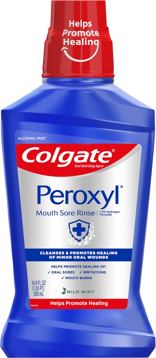 slide 5 of 8, Colgate Peroxyl Mouth Sore Rinse Mild Mint, 16.9 fl oz