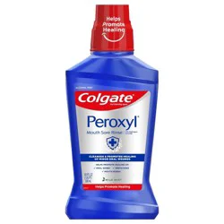 Colgate Peroxyl Mouth Sore Rinse, 1.5% Hydrogen Peroxide, Mild Mint - 500 mL, 16.9 fl.oz.