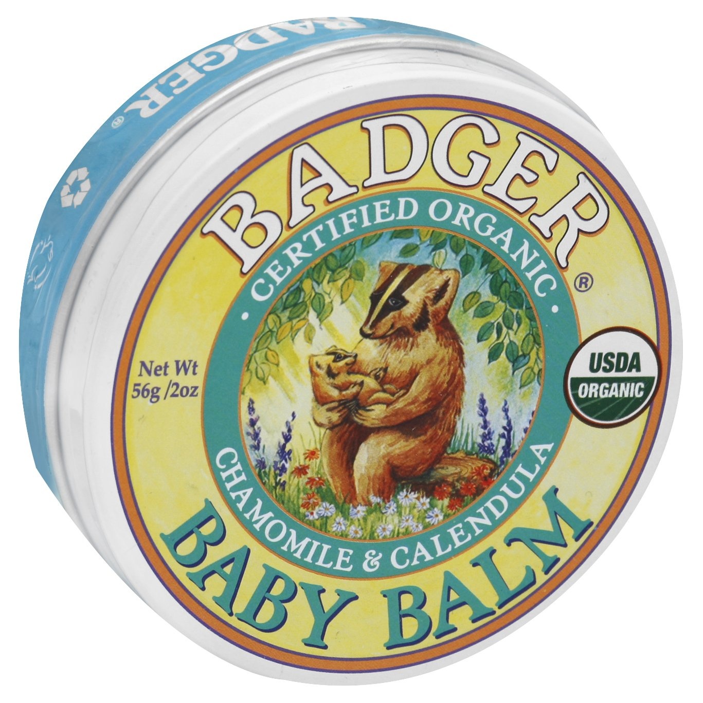 slide 1 of 1, Badger Chamomile & Calendula Baby Balm, 2 oz