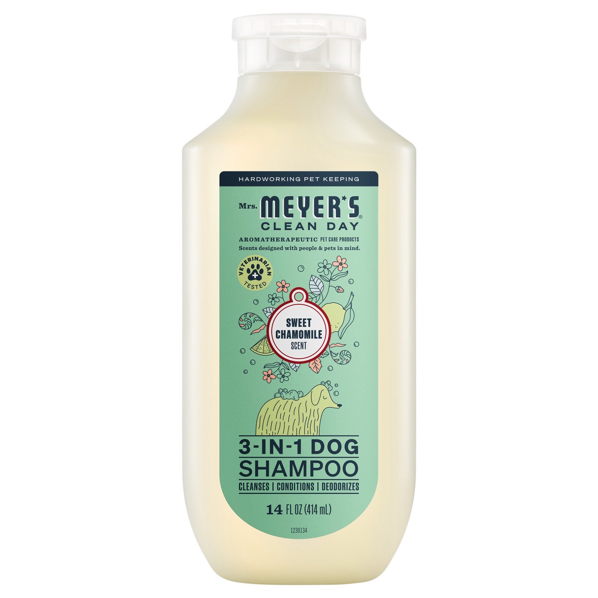 slide 4 of 7, Mrs. Meyer's Clean Day 3 in 1 Dog Shampoo, Sweet Chamomile Scent, 14oz, 14 fl oz