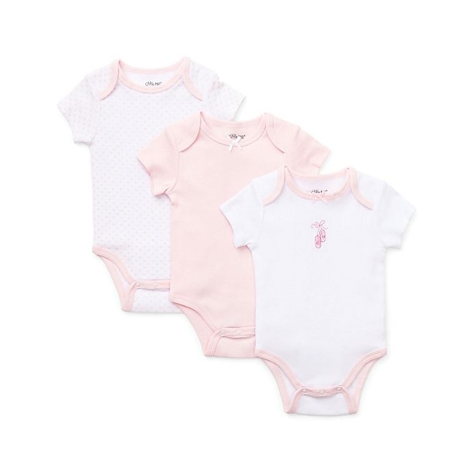 slide 1 of 1, Little Me Newborn Ballerina Bodysuits - Pink, 3 ct