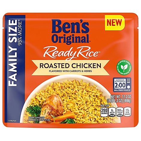 slide 1 of 1, Bens Ready Rice Roasted Chicken 17.284oz - 17.284O, 17.28 oz