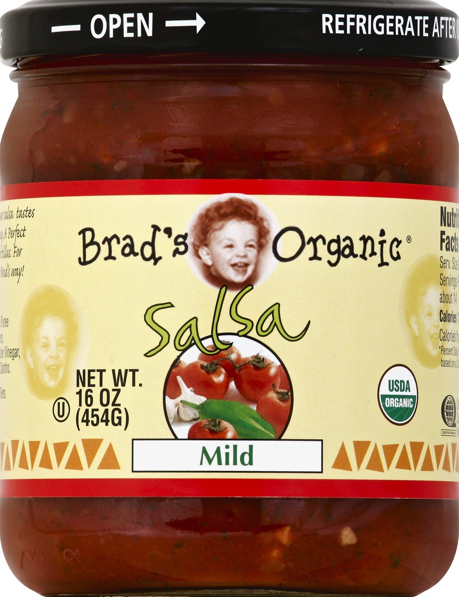 slide 2 of 2, Brad's Organic Salsa 16 oz, 16 oz