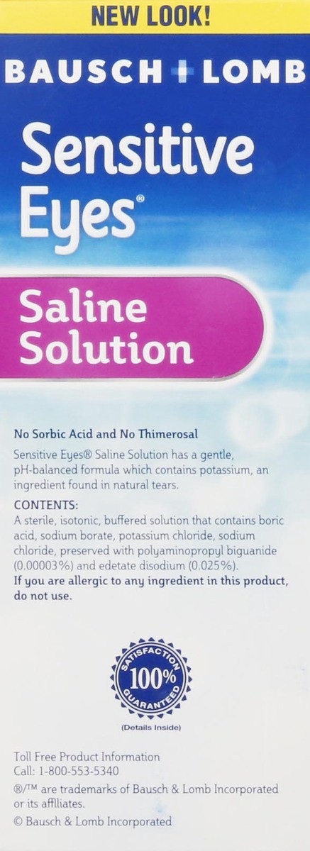 slide 9 of 12, Sensitive Eyes Saline Solution 12 oz, 12 fl oz