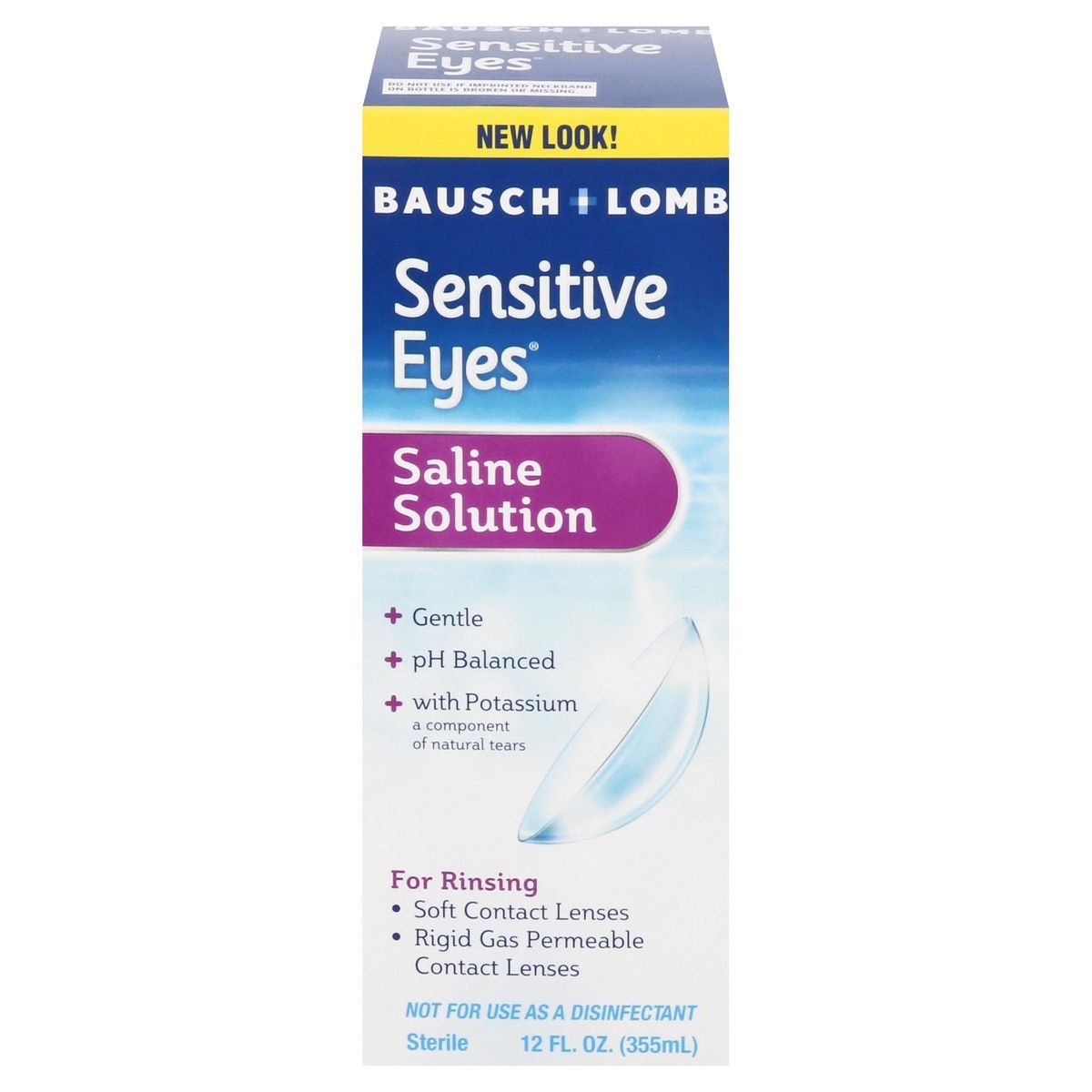 slide 1 of 1, Sensitive Eyes Saline Solution 12 oz, 12 oz