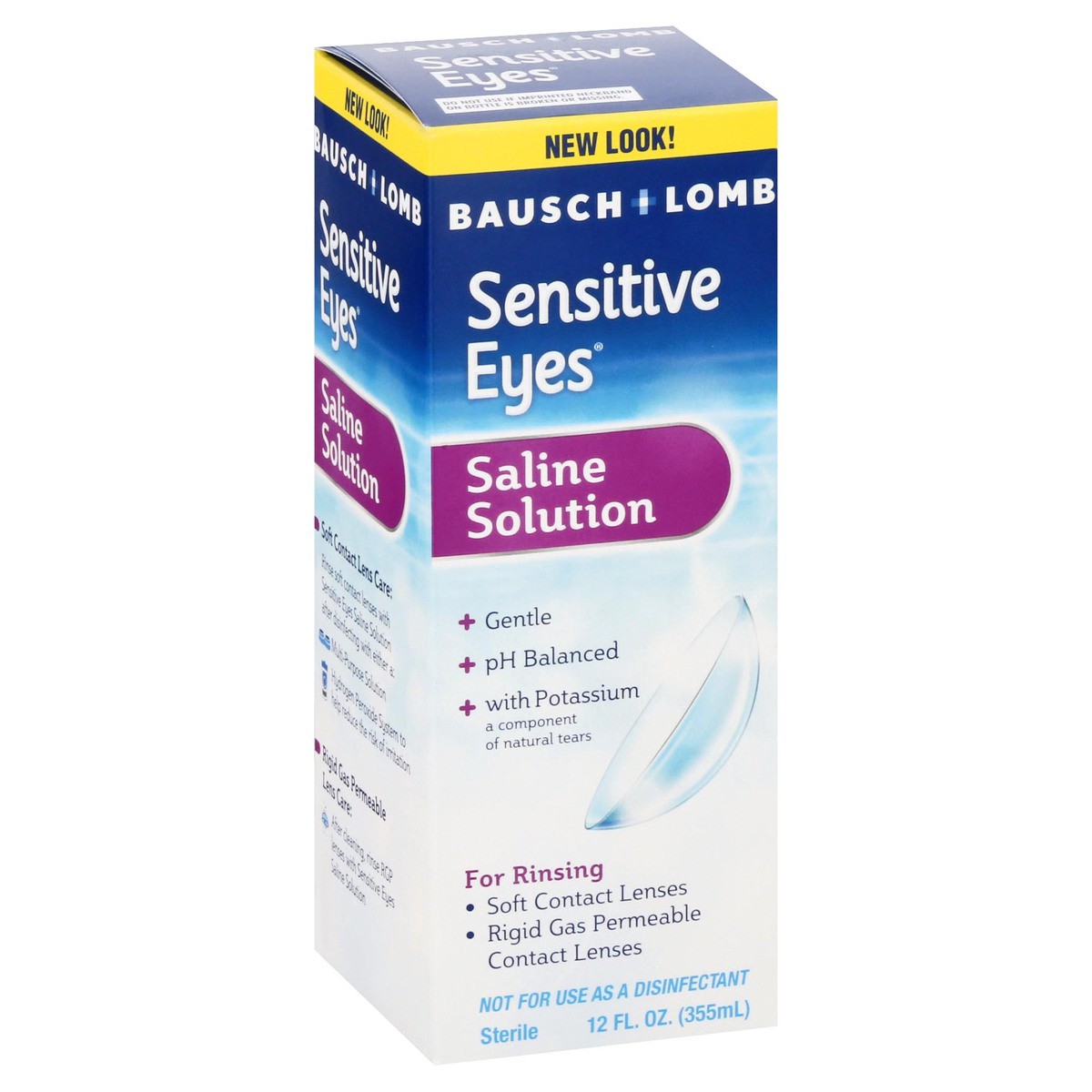 slide 8 of 12, Sensitive Eyes Saline Solution 12 oz, 12 fl oz