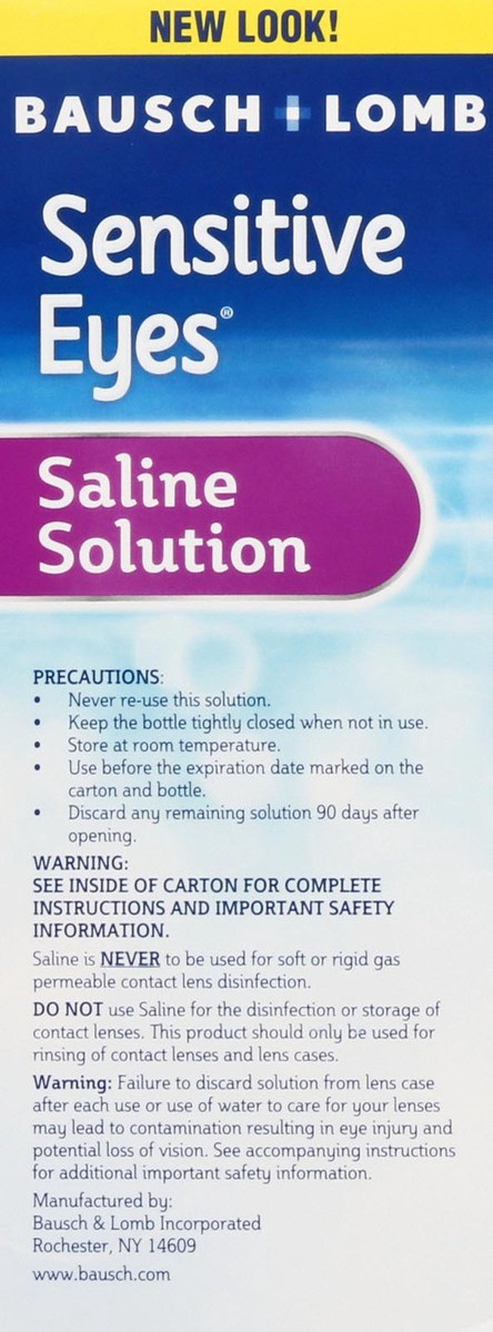slide 10 of 12, Sensitive Eyes Saline Solution 12 oz, 12 fl oz