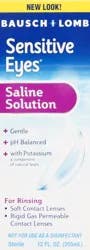 Sensitive Eyes Saline Solution 12 oz