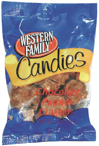 slide 1 of 1, Western Family Chocolate Peanut Cluster Peg, 7.5 oz