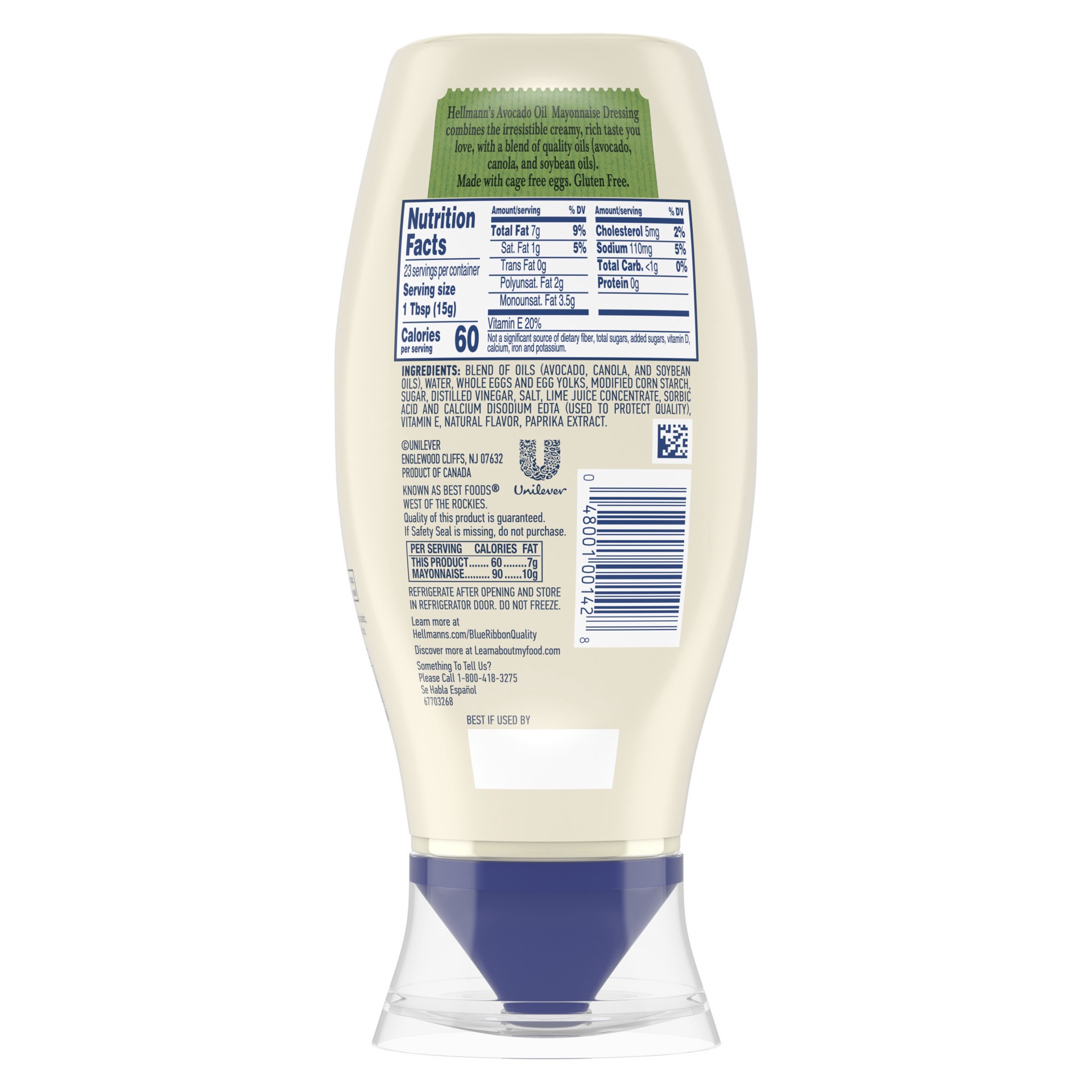 slide 5 of 6, Hellmann's Mayonnaise Dressing Avocado Oil with a Hint of Lime, 11.5 oz, 11.5 oz