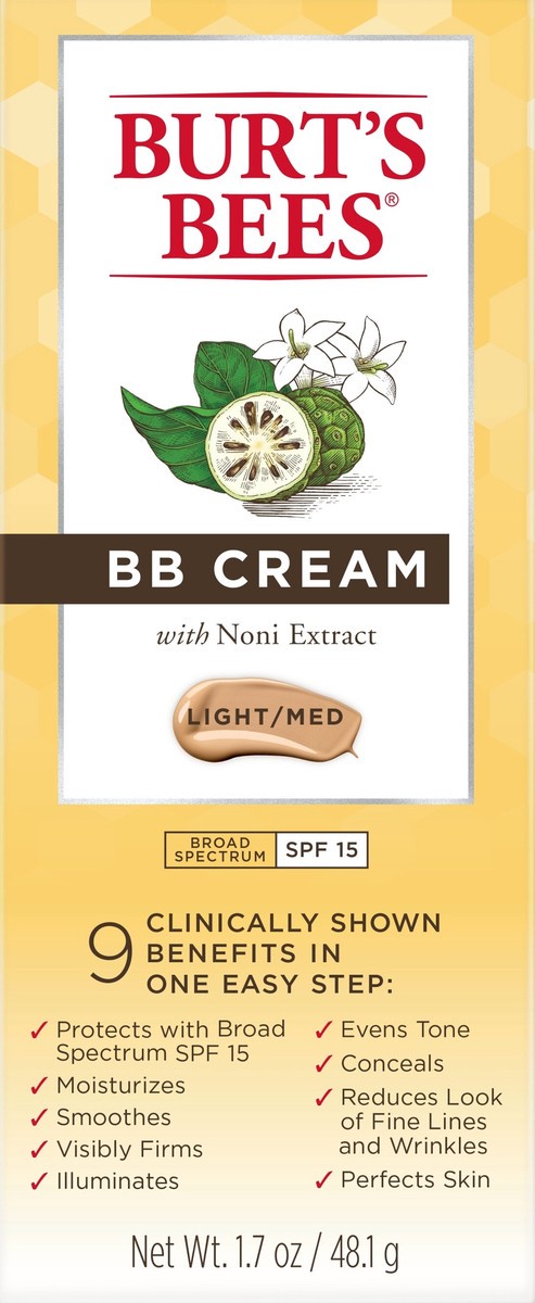 slide 1 of 22, Burt's Bees With Noni Extract Light Broad Spectrum SPF 15 BB Cream 1.7 oz, 1.7 oz