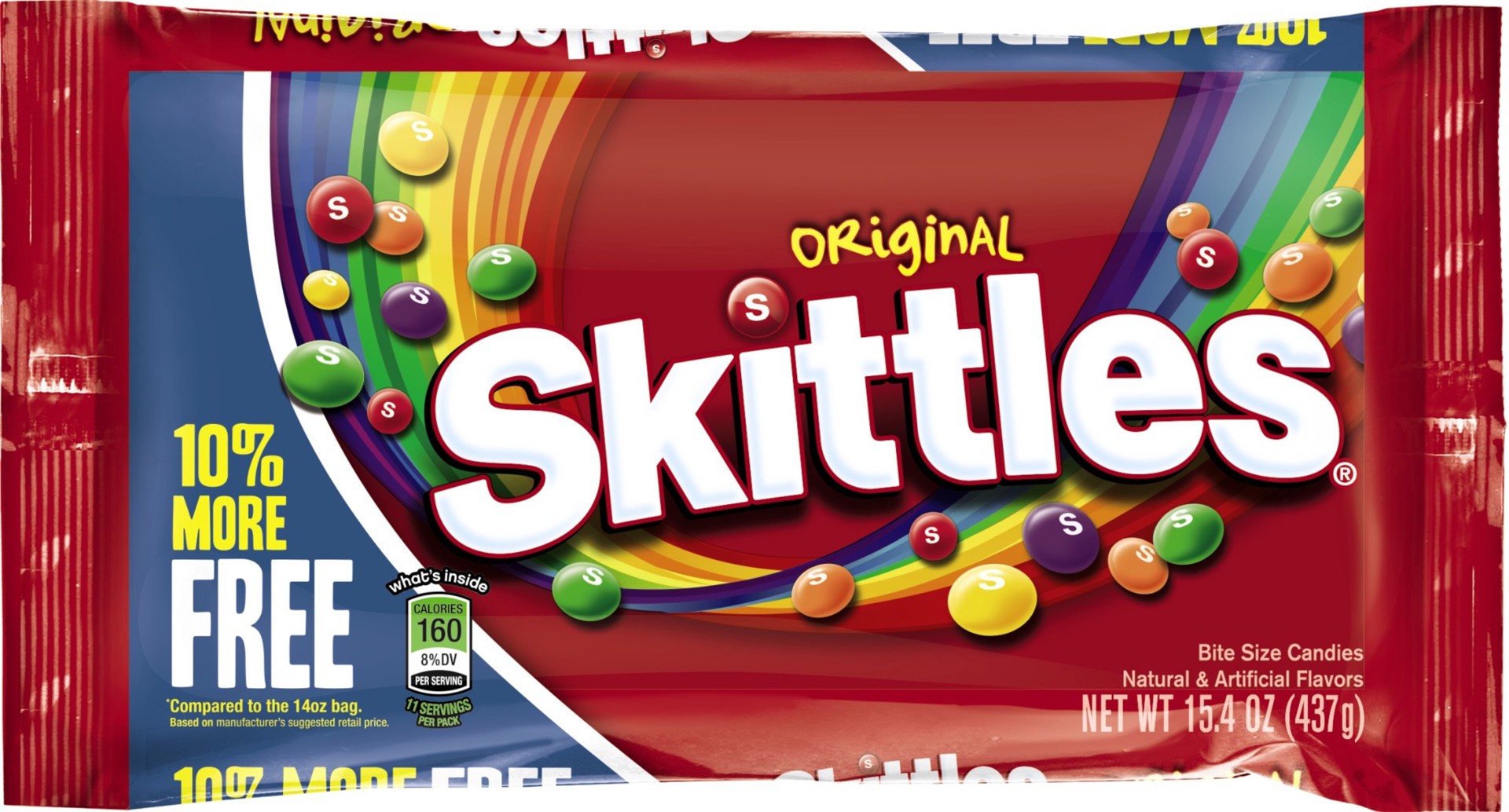 slide 1 of 3, Skittles Original Bonus Bulk Candy Bag, 15.4 ounce, 15.4 oz