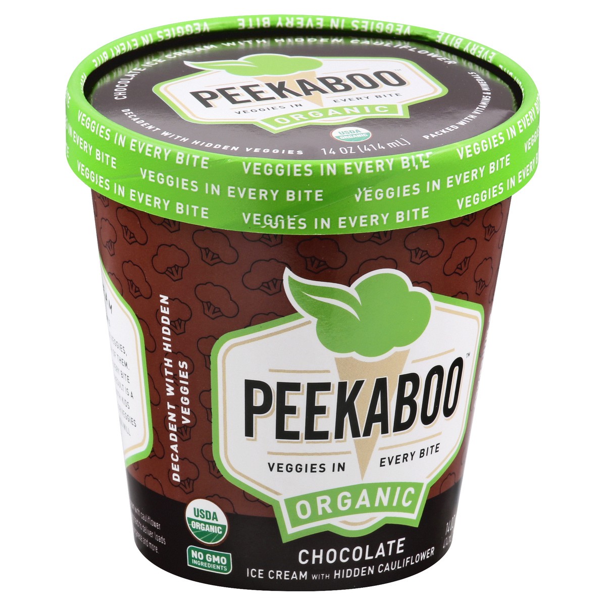 slide 2 of 9, Peekaboo Organic Chocolate Ice Cream 14 oz, 14 oz