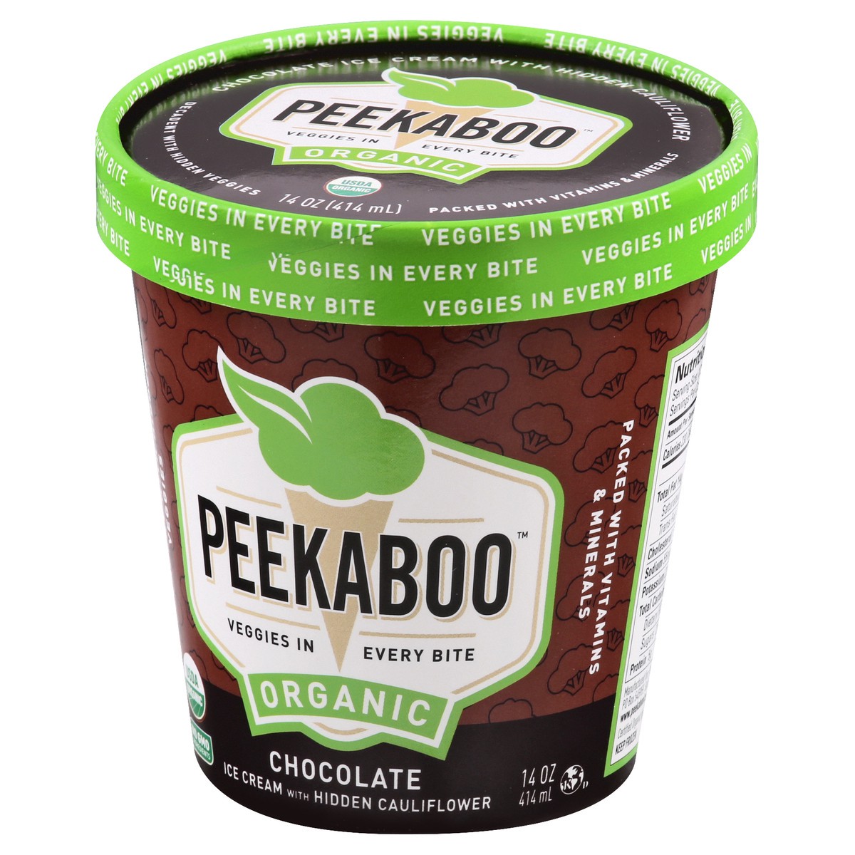 slide 3 of 9, Peekaboo Organic Chocolate Ice Cream 14 oz, 14 oz