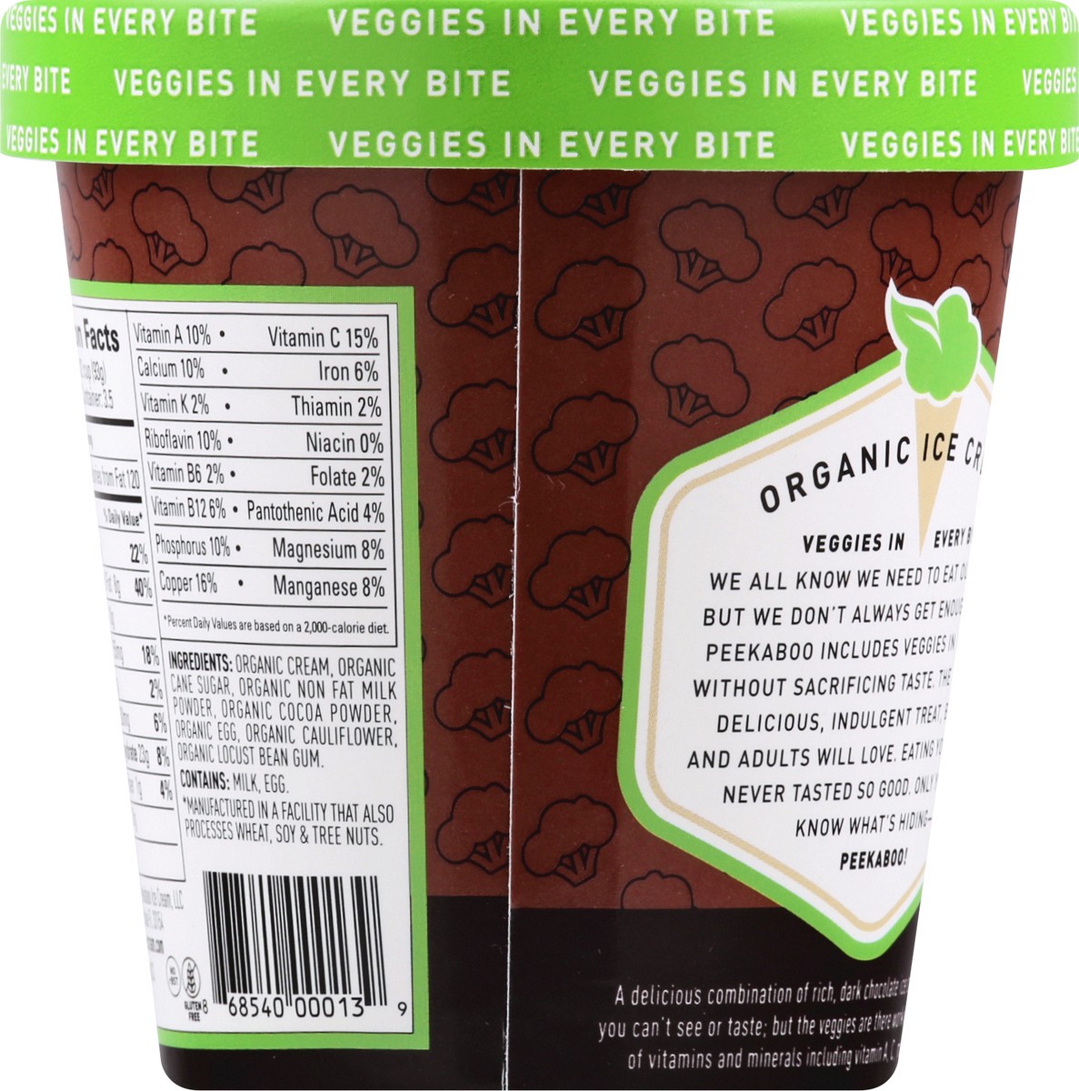 slide 5 of 9, Peekaboo Organic Chocolate Ice Cream 14 oz, 14 oz