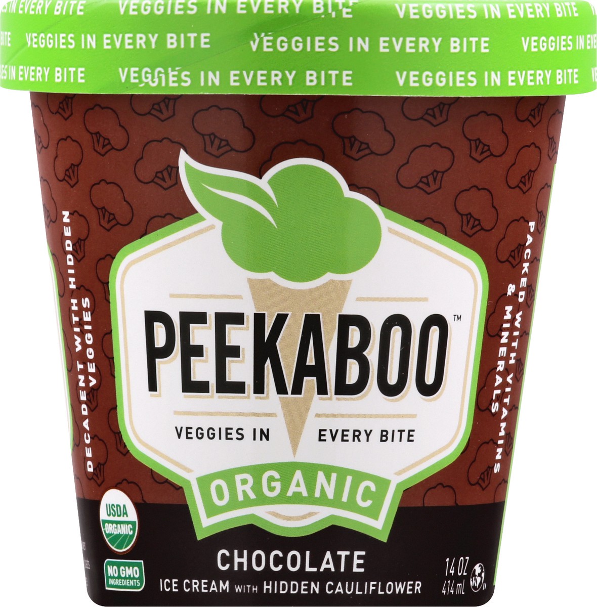 slide 6 of 9, Peekaboo Organic Chocolate Ice Cream 14 oz, 14 oz