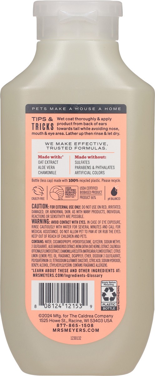 slide 2 of 14, Mrs. Meyer's Clean Day 3 in 1 Dog Shampoo, White Peach Scent, 14oz, 14 fl oz
