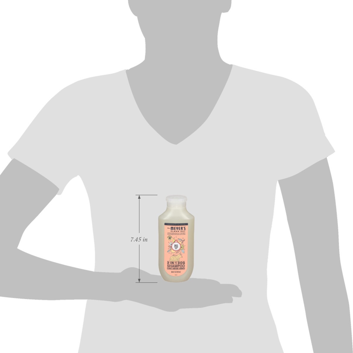 slide 10 of 14, Mrs. Meyer's Clean Day 3 in 1 Dog Shampoo, White Peach Scent, 14oz, 14 fl oz