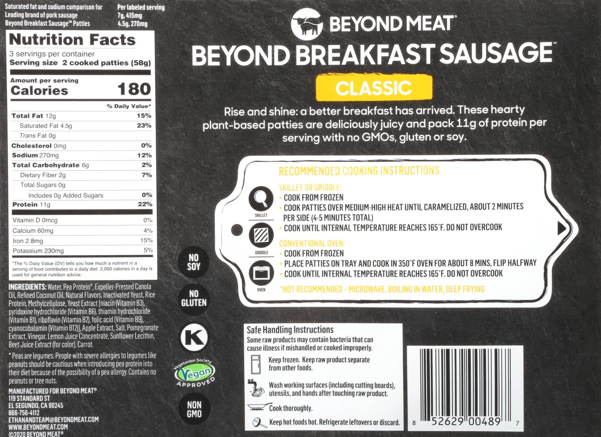 slide 7 of 9, Beyond Meat Patties, 6 ct