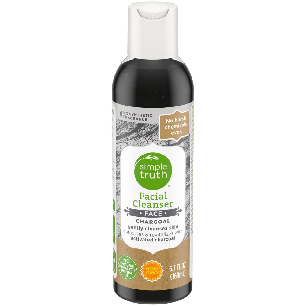 slide 1 of 1, Simple Truth Charcoal Facial Cleanser, 5.7 fl oz