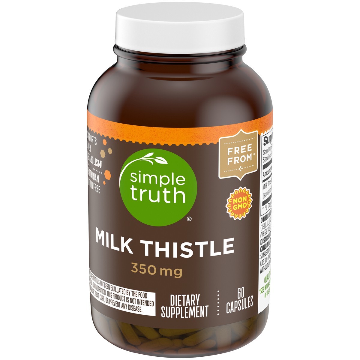 slide 8 of 13, Simple Truth Milk Thistle Dietary Supplement 350mg Capsules 60 ct Bottle, 60 ct