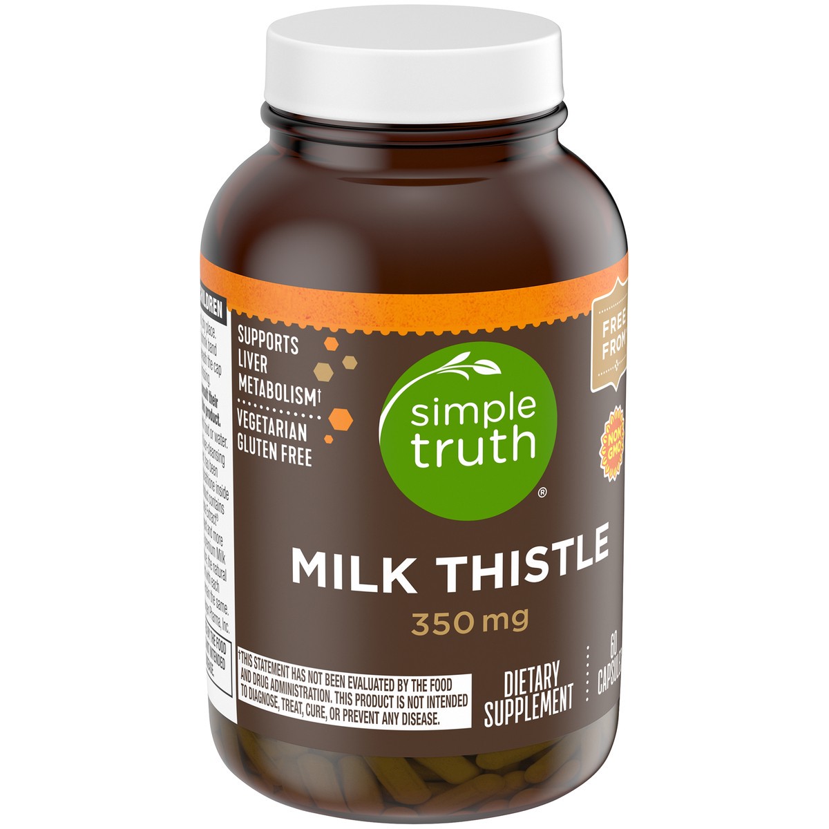 slide 7 of 13, Simple Truth Milk Thistle Dietary Supplement 350mg Capsules 60 ct Bottle, 60 ct