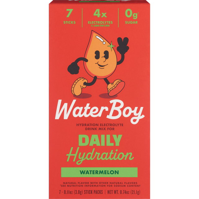 slide 1 of 1, Waterboy Daily Hydration, Watermelon, 7 Ct, 7 ct