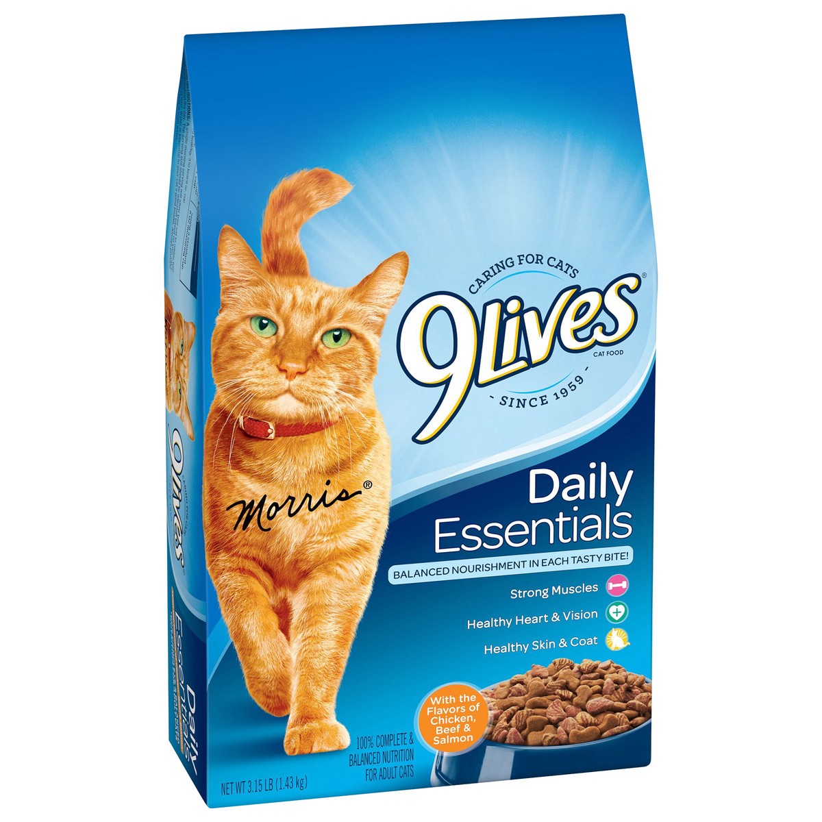 slide 5 of 8, 9Lives Daily Essentials Dry Cat Food, 3.15 lb. Bag, 3.15 lb