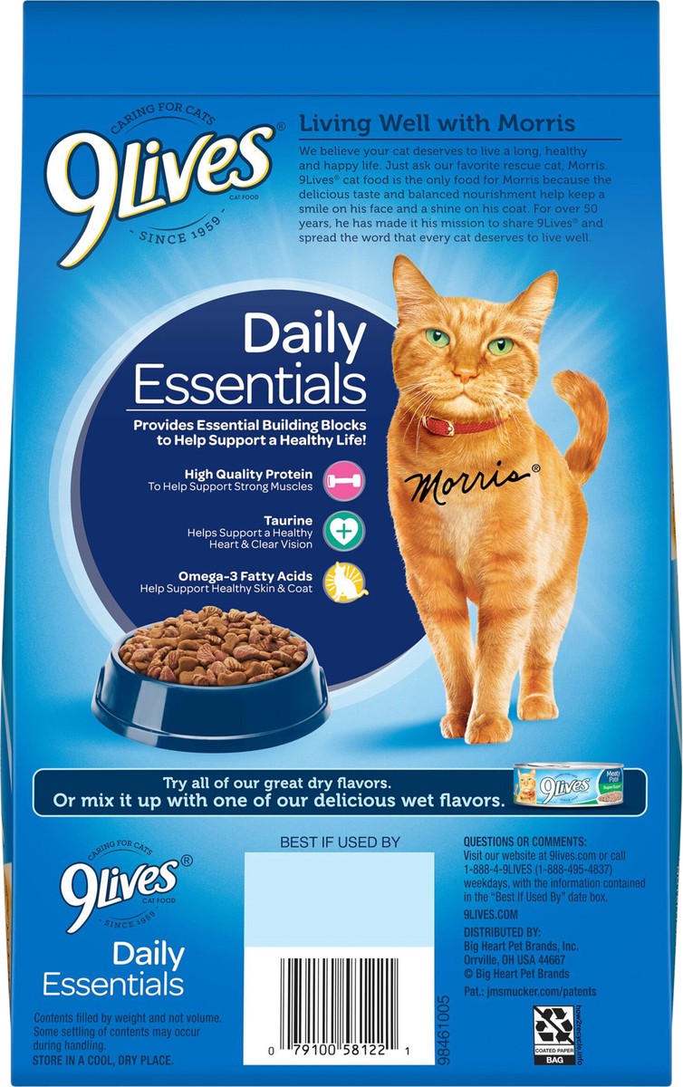 slide 7 of 8, 9Lives Daily Essentials Dry Cat Food, 3.15 lb. Bag, 3.15 lb