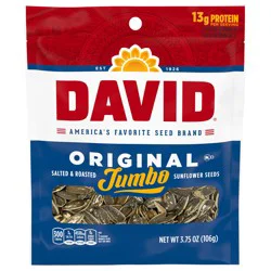David Jumbo Salted & Roasted Original Sunflower Seeds 3.75 oz