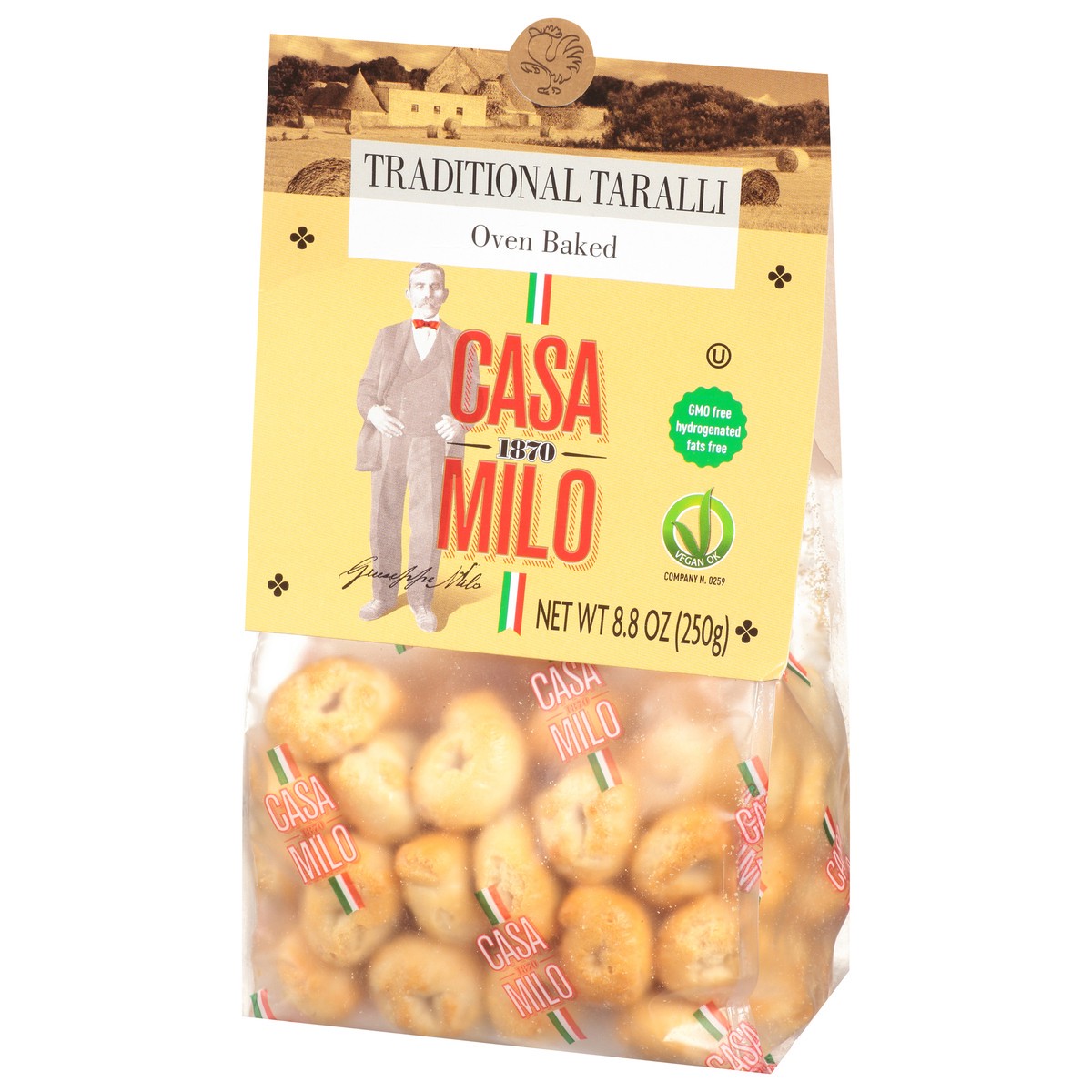 slide 7 of 9, Casa Milo Taralli, Traditional, Oven Baked, 8.8 oz