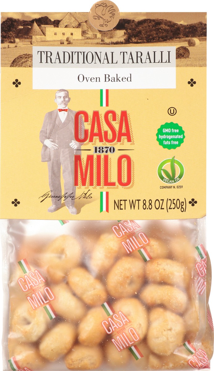 slide 5 of 9, Casa Milo Taralli, Traditional, Oven Baked, 8.8 oz