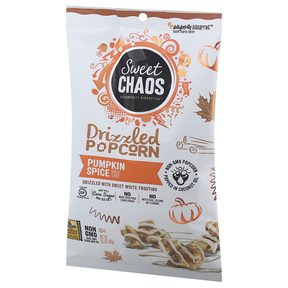 slide 9 of 12, Sweet Chaos Drizzled Pumpkin Spice Popcorn 5.5 oz, 5.5 oz