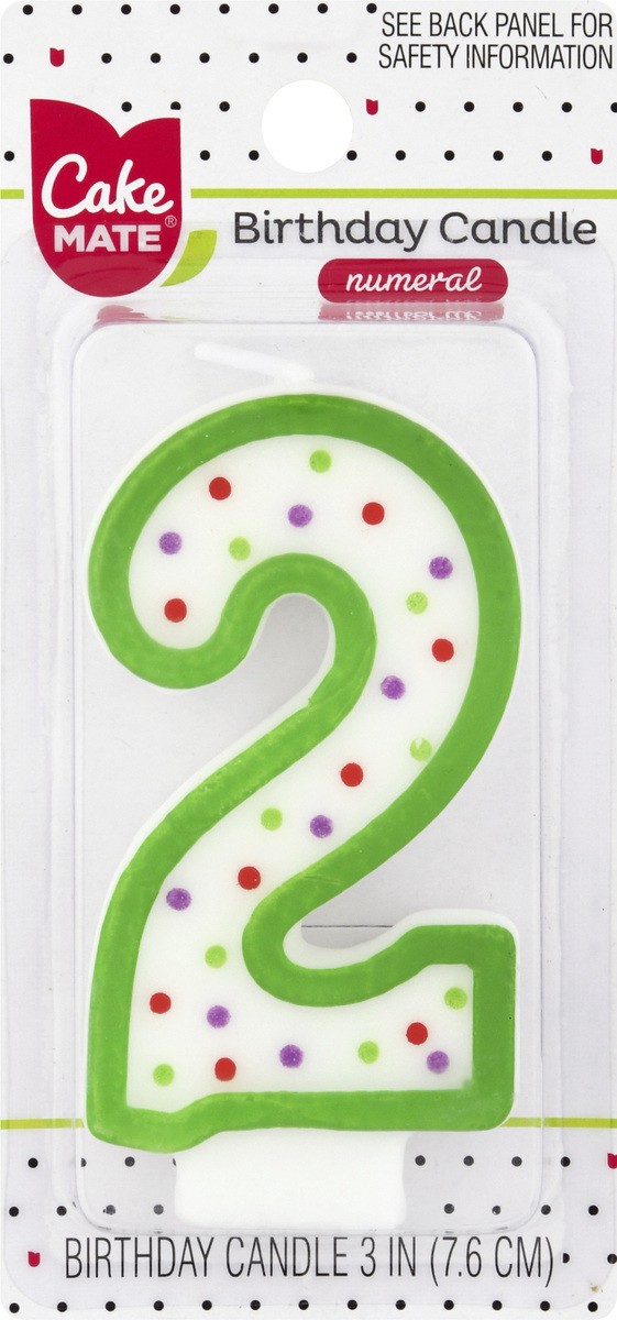 slide 1 of 9, Cake Mate Numeral 2 3 Inch Birthday Candle 1 ea, 1 ct