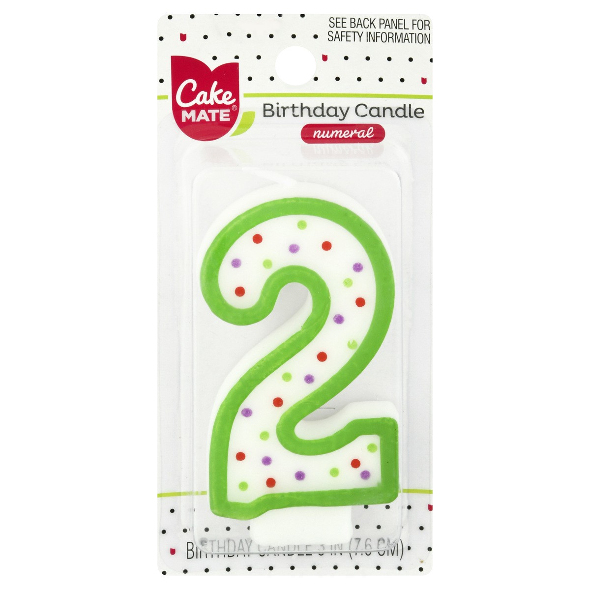 slide 1 of 9, Cake Mate Numeral 2 3 Inch Birthday Candle 1 ea, 1 ea