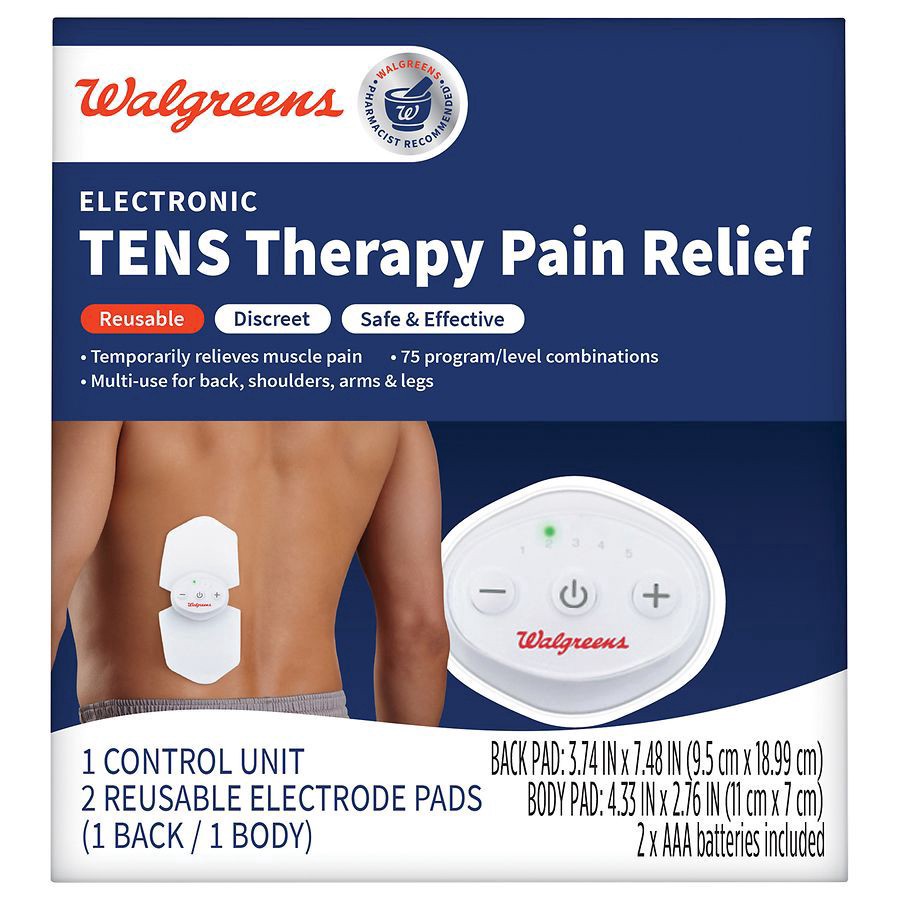 slide 1 of 5, Walgreens TENS Therapy Unit With 2 Pads, 1 ct