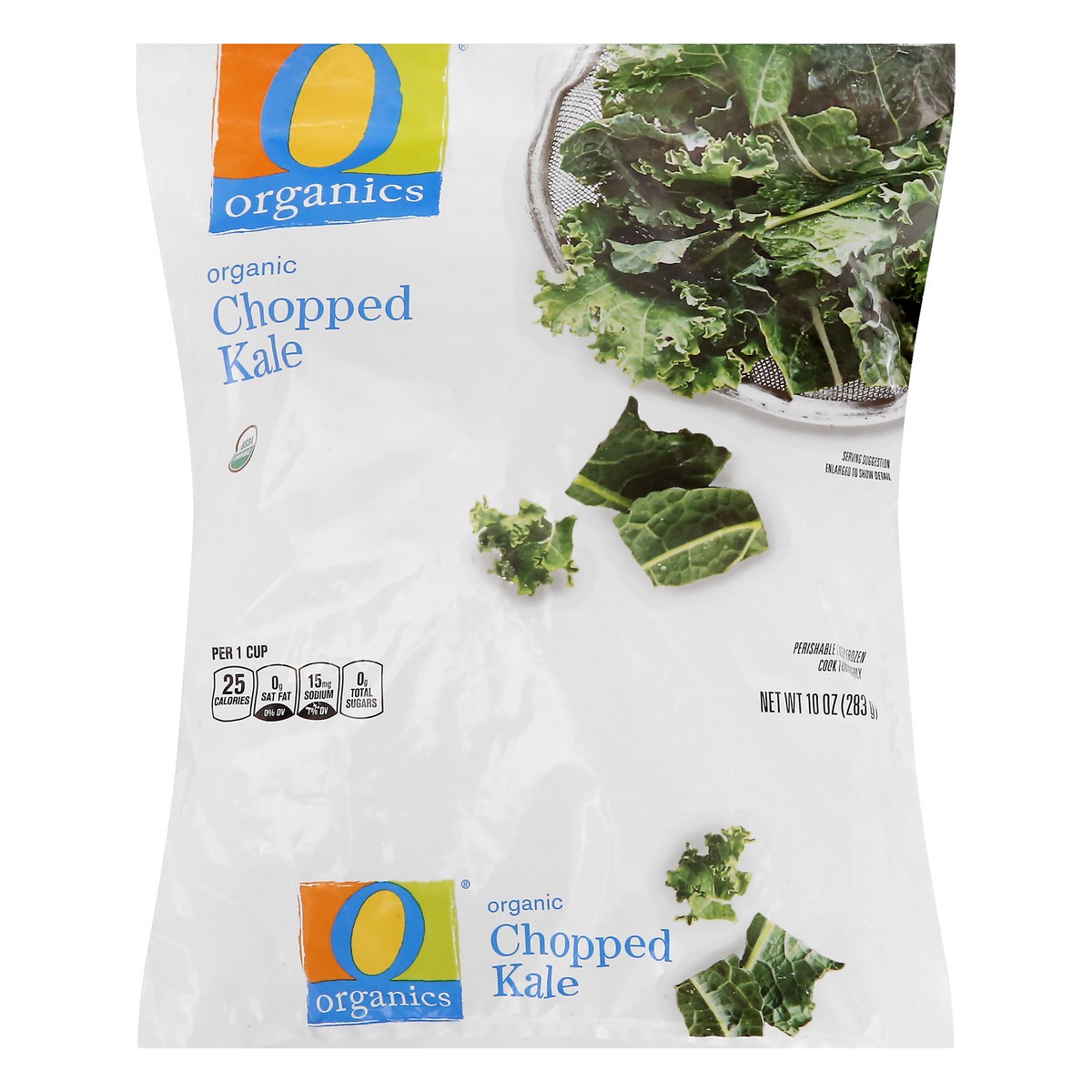 slide 1 of 9, O Organics Organic Chopped Kale, 10 oz