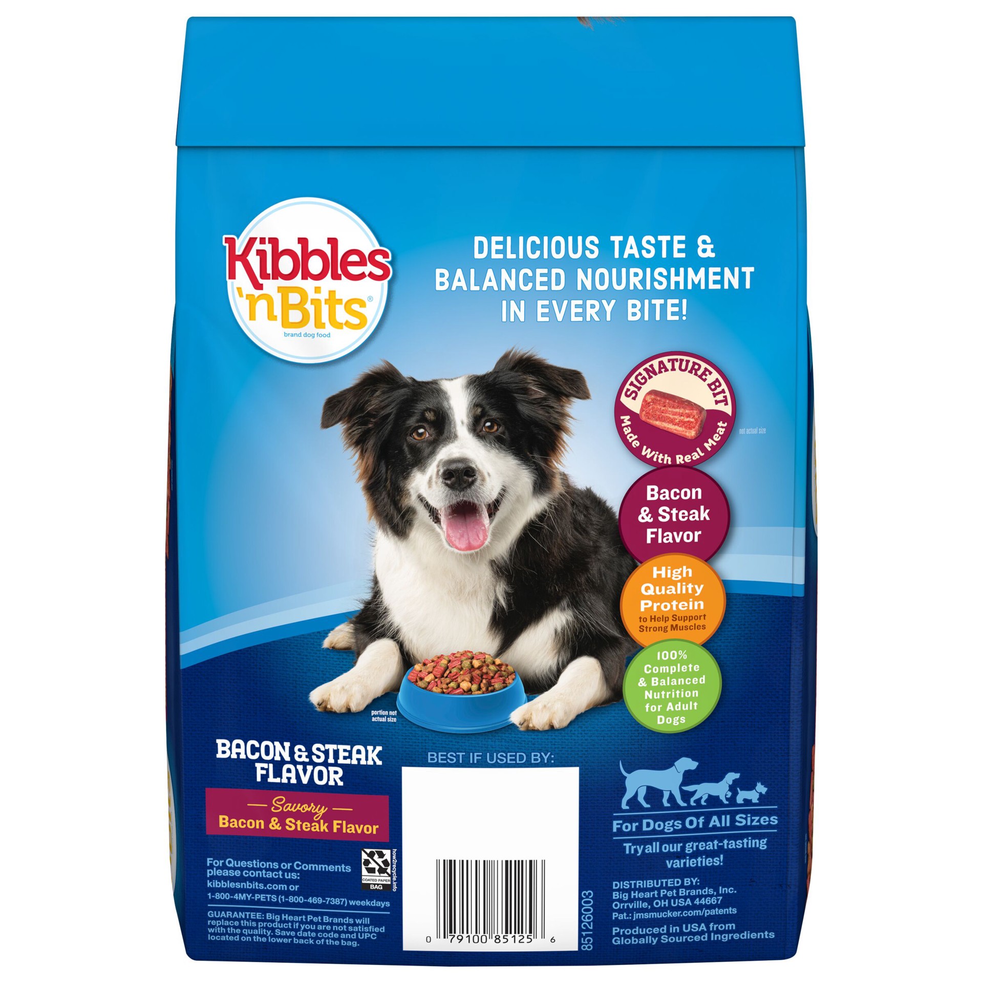 slide 5 of 7, Kibbles 'n Bits Savory Bacon & Steak Flavor Dry Dog Food, 3.5 lb. Bag, 3.5 lb