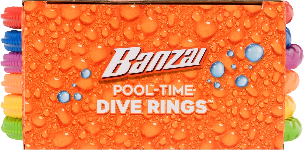 slide 4 of 9, Banzai Pool Time 3+ Dive Rings 6 ea, 6 ct